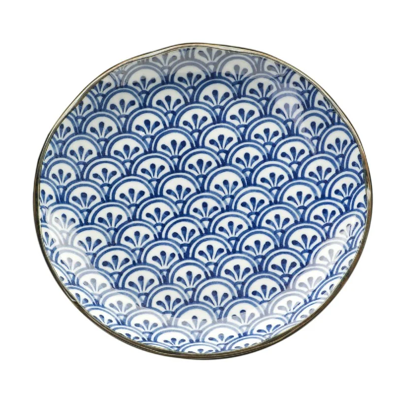 sustainable dinnerware sets -Concept Japan Hana Seikaiha Plate 25cm