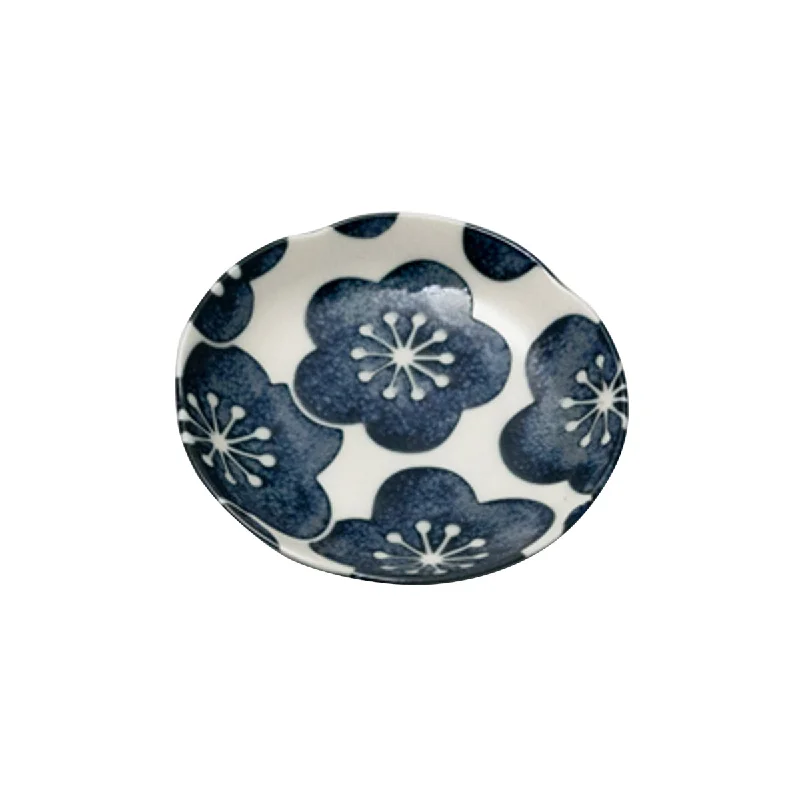 non-toxic plastic dinner plates -Concept Japan Tsukinose Blossom Dish Blue