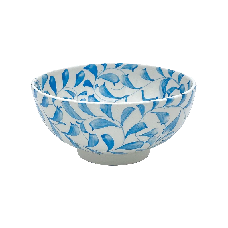 dinnerware for family gatherings -Medium Light Blue Scroll Bowl