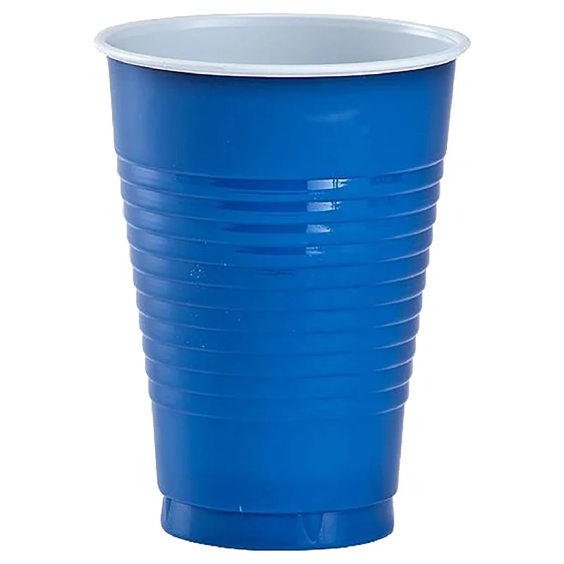 insulated glass coffee mugs -Blue Co-Ex Plastic Cup 12 oz