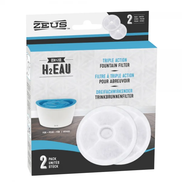 stylish wedding dinnerware -Zeus - H2Eau Dog Drinking Fountain Triple Action Cartridge (2pk)