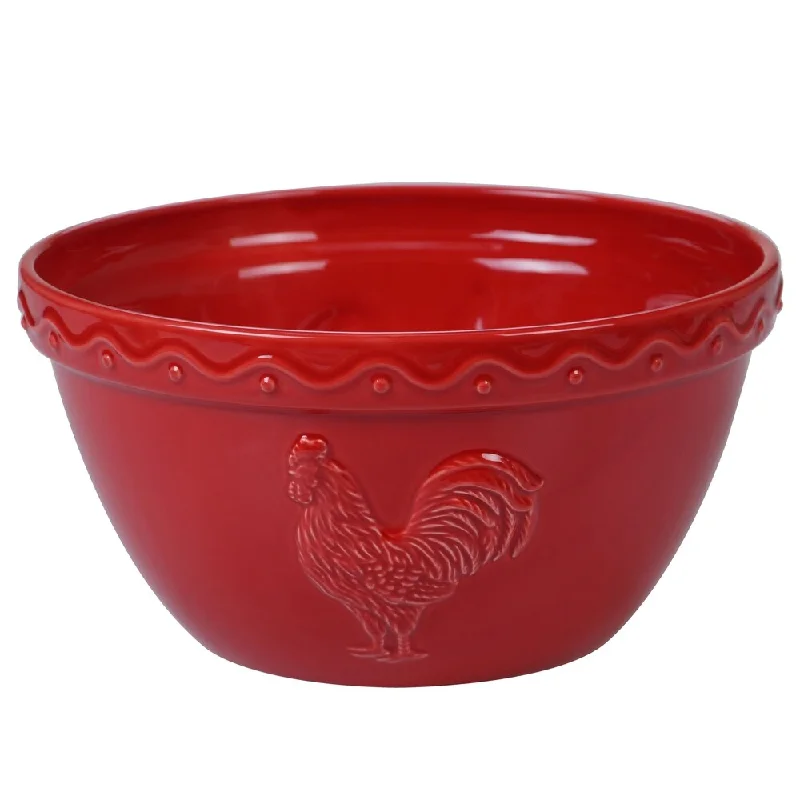 stainless steel cutlery for family dinners -Certified International Homestead Rooster Deep Bowl