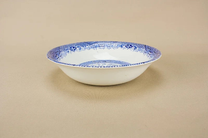 elegant porcelain soup bowls -Blue willow serving bowl