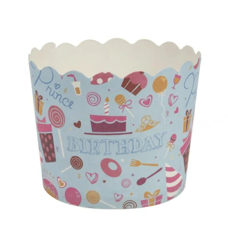 unique personalized tea mugs -Simcha Collection Blue Bday Baking Cups 20CT