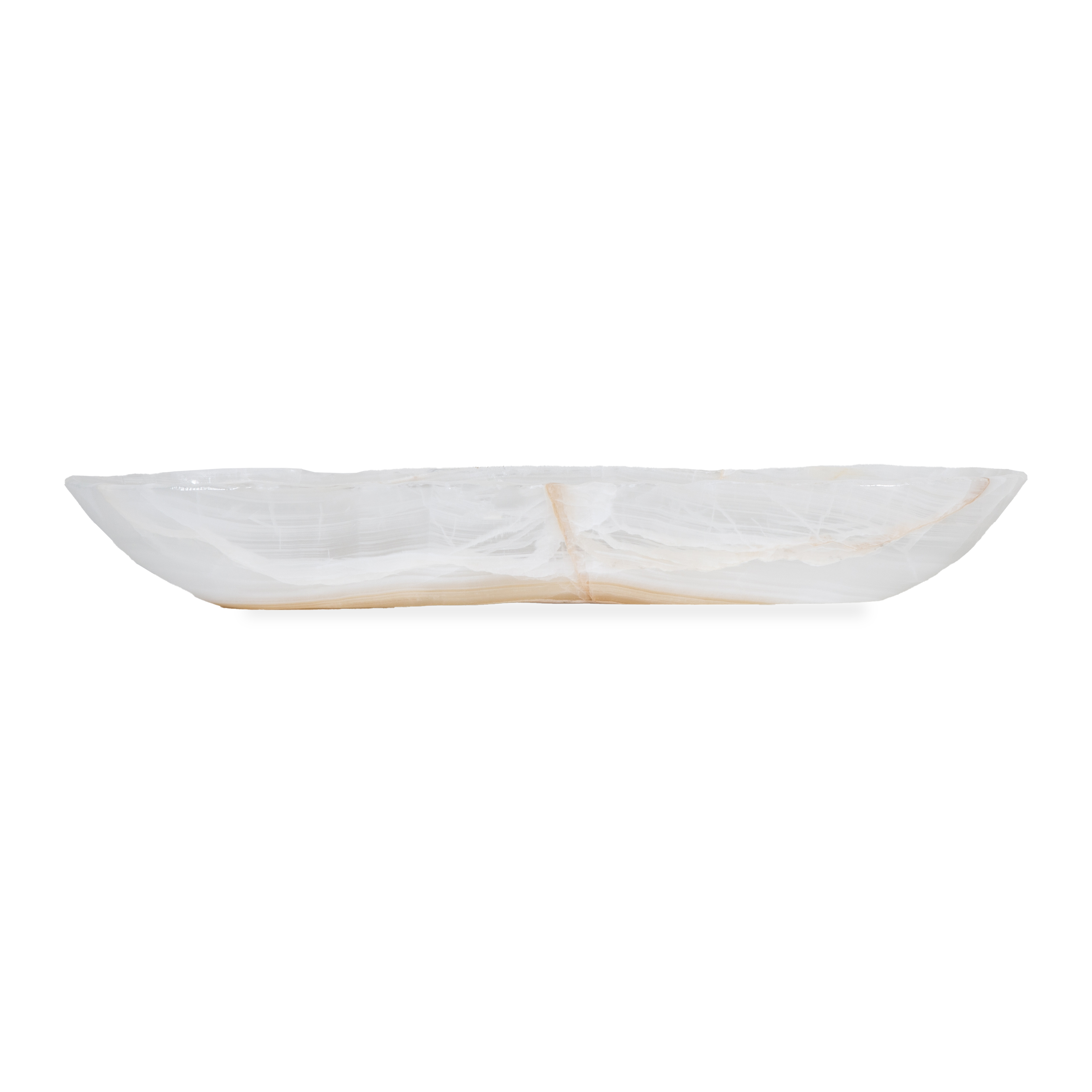 white ceramic dinner plates -Freeform Onyx Canoe