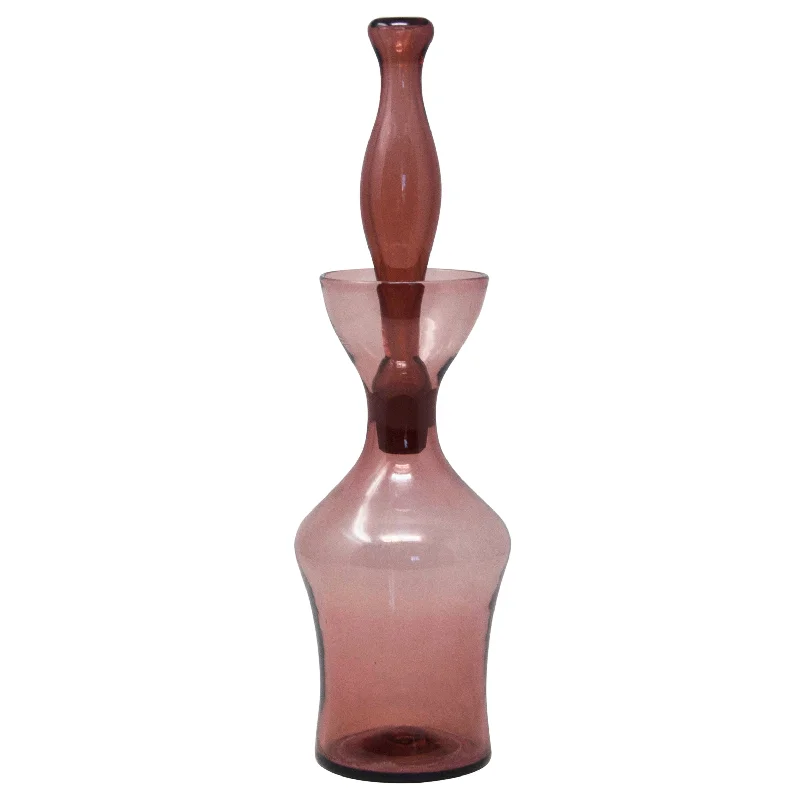 reusable plastic cups for parties -Blenko Wayne Husted Amethyst Decanter