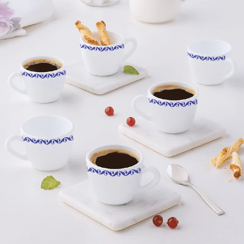 trendy coffee cups with designs -Larah by Borosil Jazzblue Cup Set