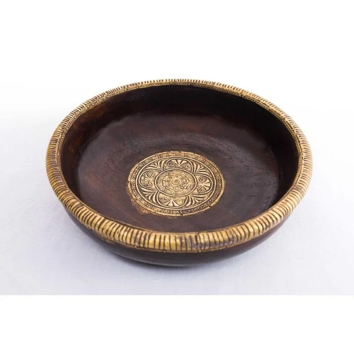 sleek black dinnerware -Lavish Touch Bowl Wooden| Handmade Decorative Bowls for Home Décor