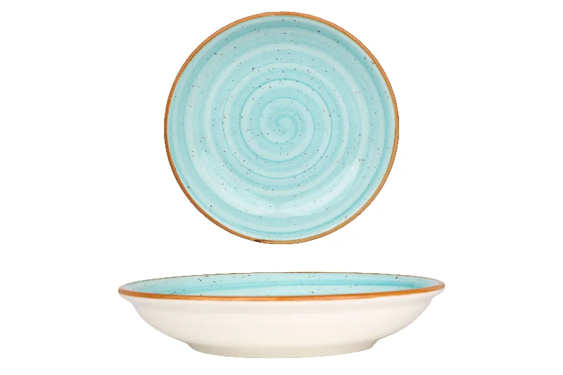 matching dinner plates and bowls -Aqua Deep Plate 15 cm