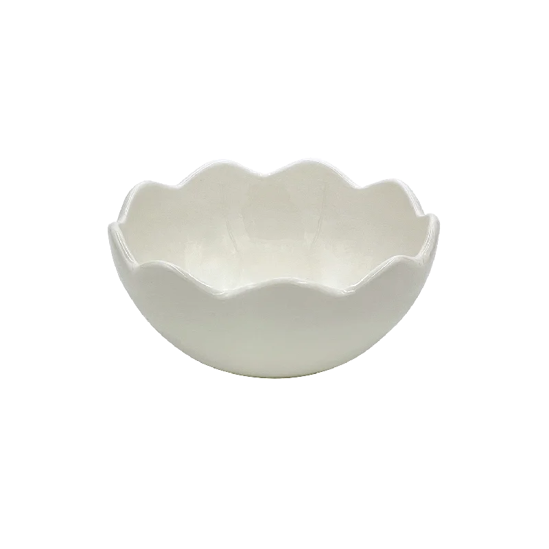 heavy-duty plastic cups -Small Scalloped Bowl