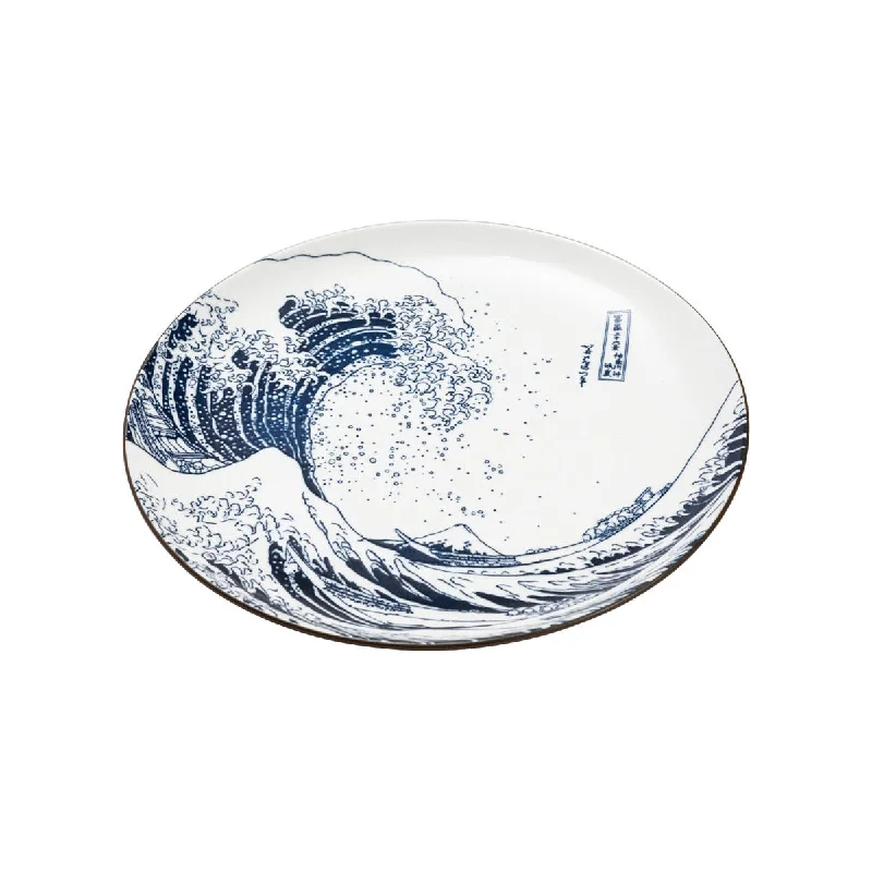 disposable dinnerware sets for camping -Concept Japan Hokusai Fuji Plate 25cm