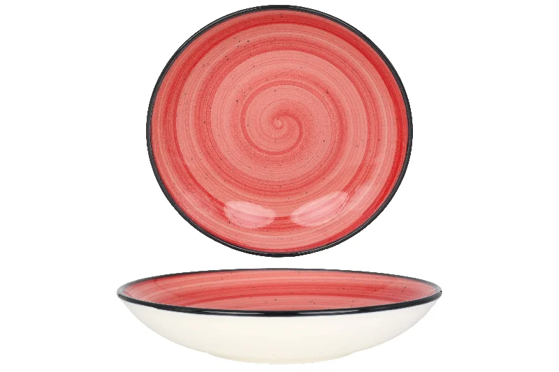 colorful plastic cutlery -Aura Passion Deep Plate 25 cm (1300cc)