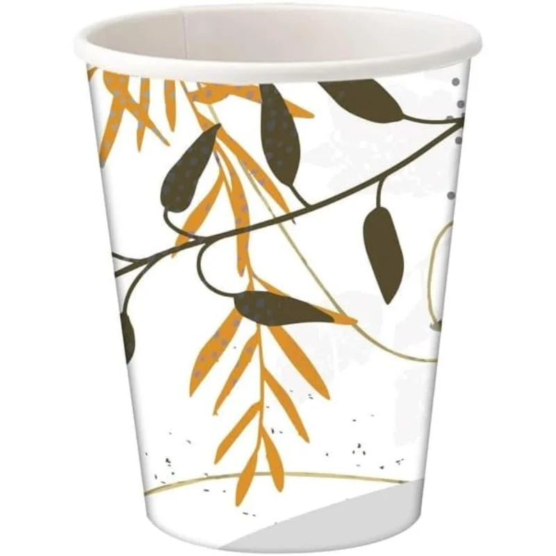 unique coffee cups with quotes -Leafy Canopy 9oz. Paper Cups