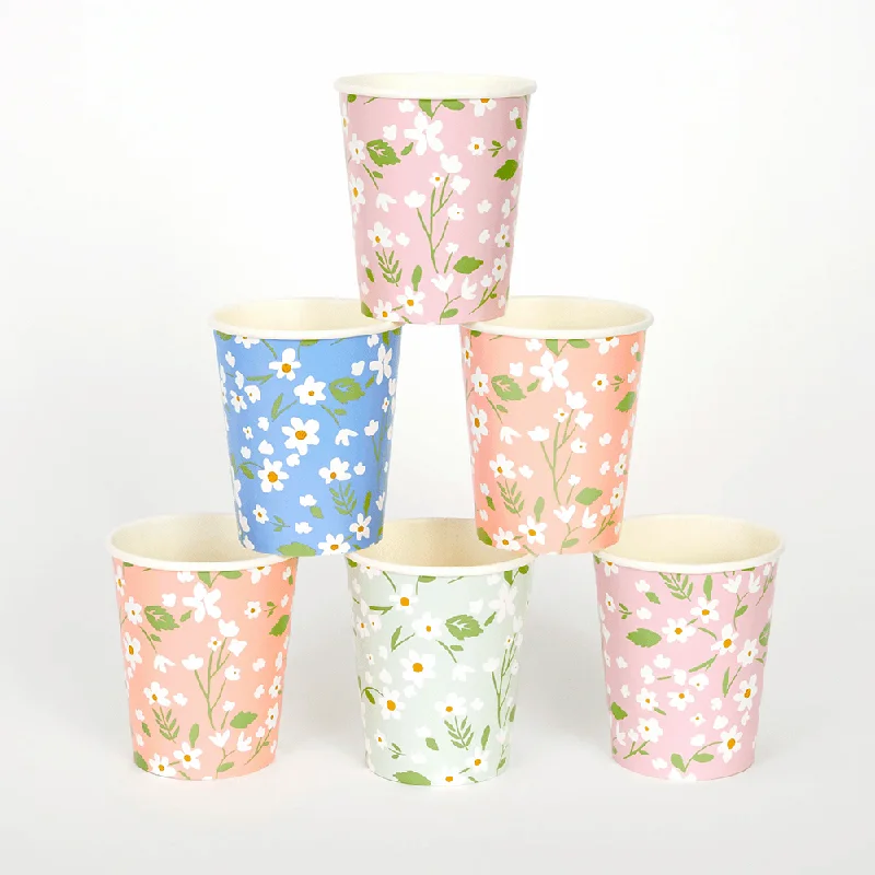 custom coffee cups with logo -Meri Meri Ditsy Floral Cups