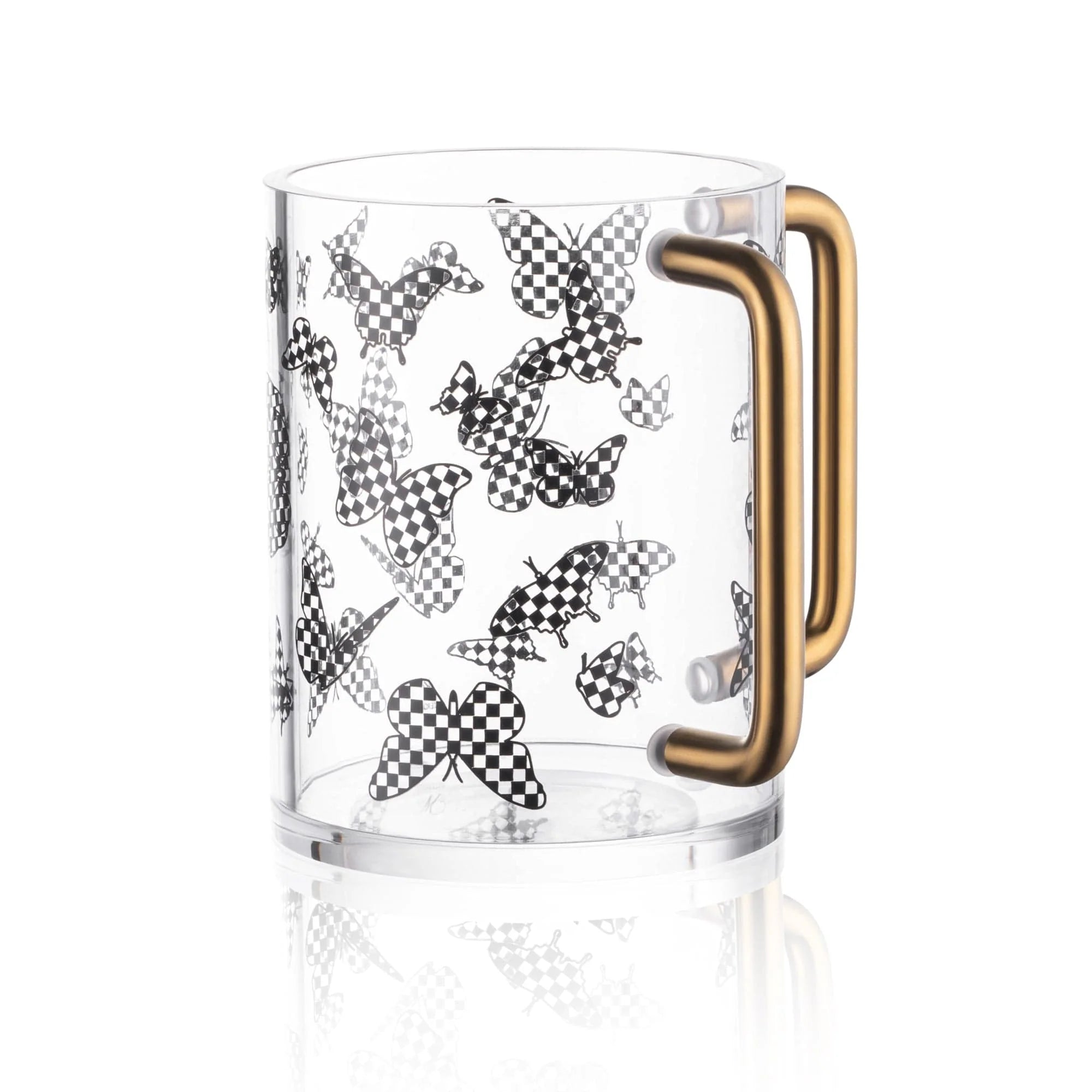 glass tumblers for tea -Onyx Butterfly Washing Cup