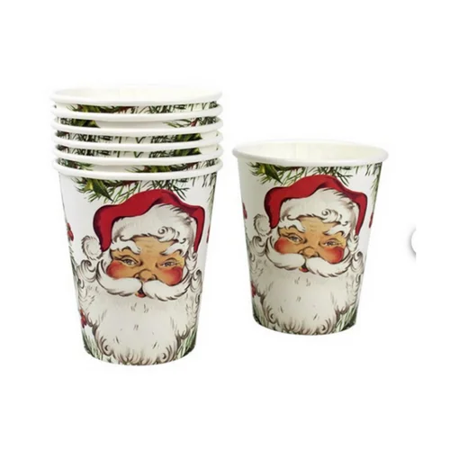 cute coffee mugs with animals -Santa Botanical 9 oz Cups