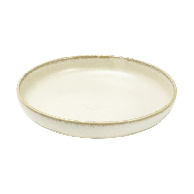 durable serving spoons -Concept Japan Wabisabi High Edge Plate Pearl White