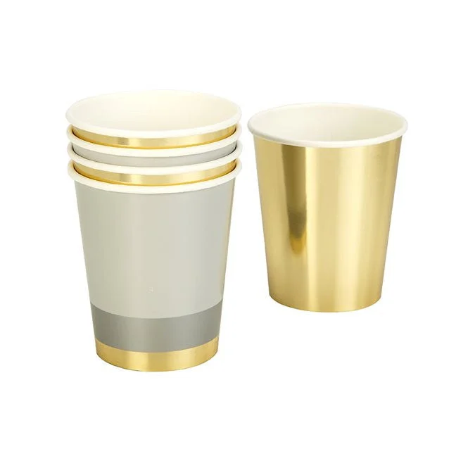 novelty coffee cups -Metallic Foil 9 oz Cups