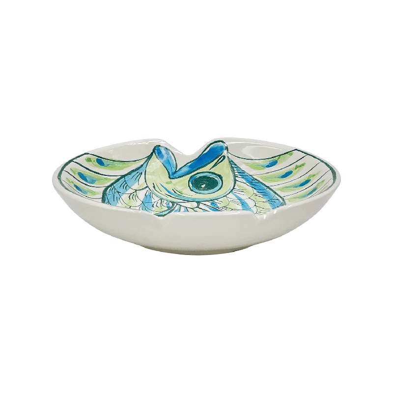 modern glass salad plates -Green Romina Fish Pasta Bowl