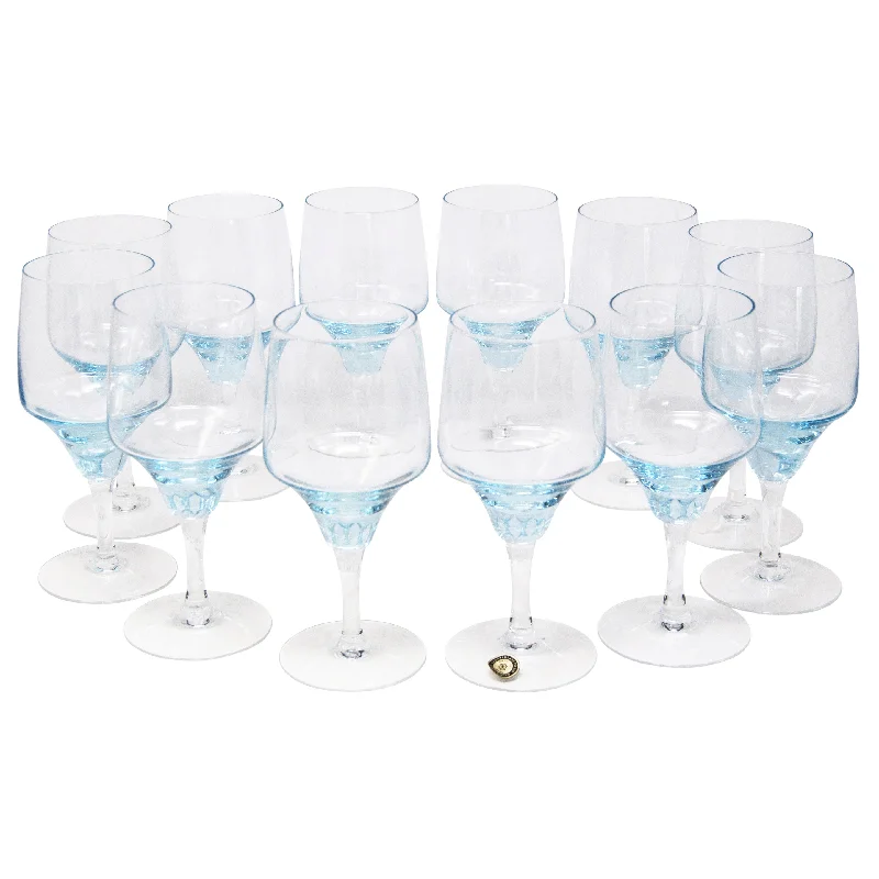 elegant soup spoons -Sasaki Azure Blue Harmony Goblets