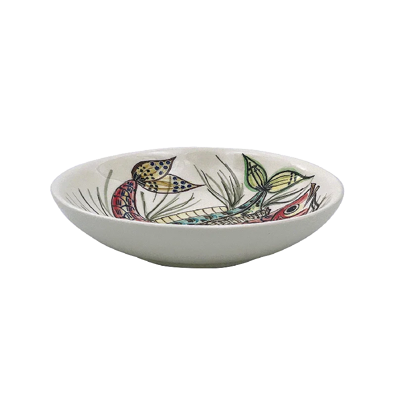 luxurious serving spoons -Red Aldo Fish Pasta Bowl