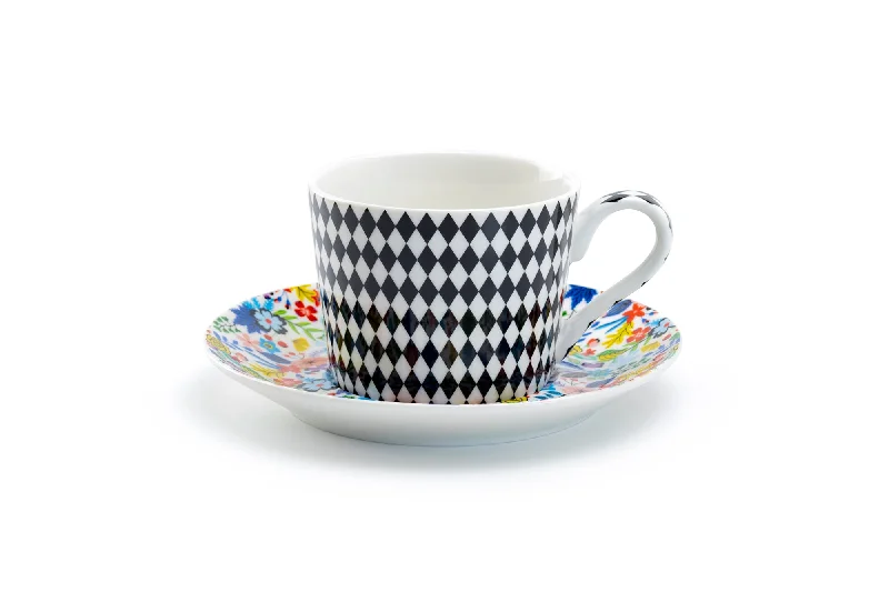 novelty coffee cups for birthday gifts -Mad Hatter Bone China Cup and Saucer