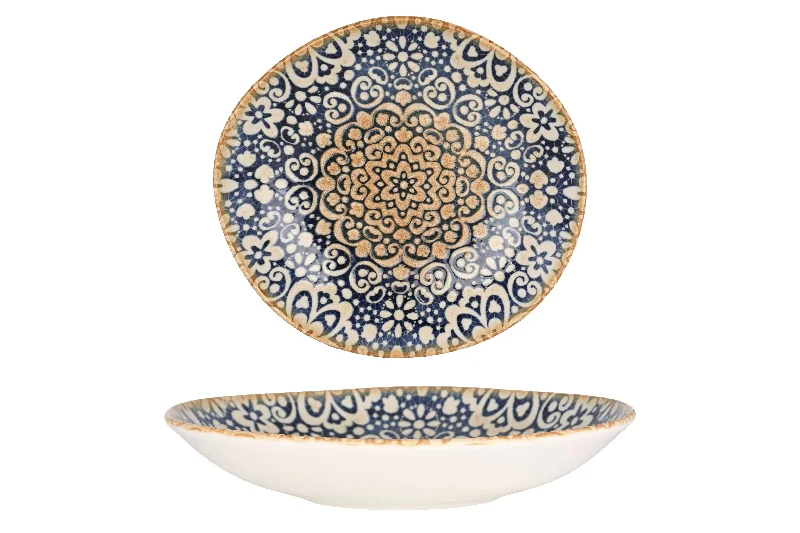 gold accent dinner plates -Alhambra Deep Plate 26 cm - oval (1300cc)