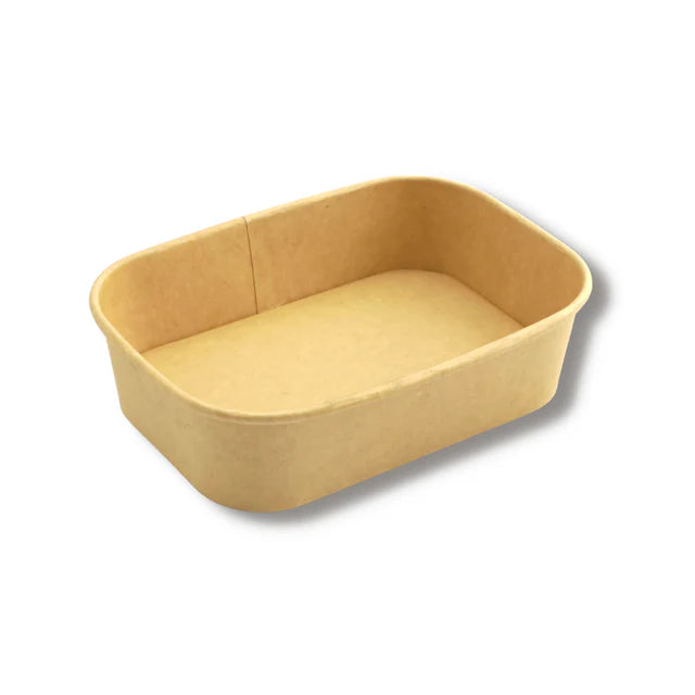 matching serving trays and bowls -RECTANGULAR KRAFT PAPER CONTAINERS