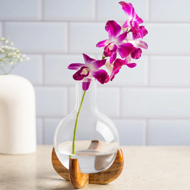 handmade flower vase for display -Borosil Artisan Vase