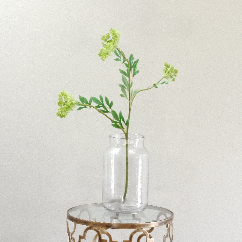 vibrant decorative flower vase -Clear Funnel Neck Vase - Medium