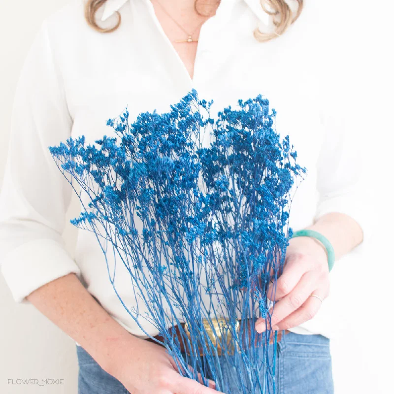 flower vase for flower arrangements -Dried Blue Limonium Flower