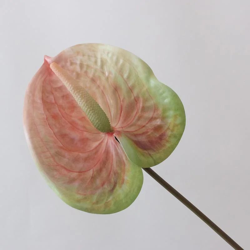 minimalist flower vase for home use -Faux Peach Anthurium Tropical Wedding Flower