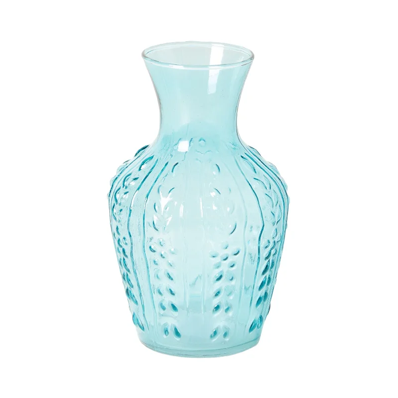 luxurious flower vase for home -Glace Vase Turquoise 20cm