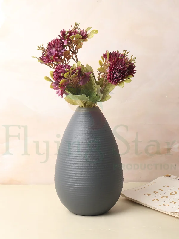 ceramic flower vase -Klova Grpahite Vase