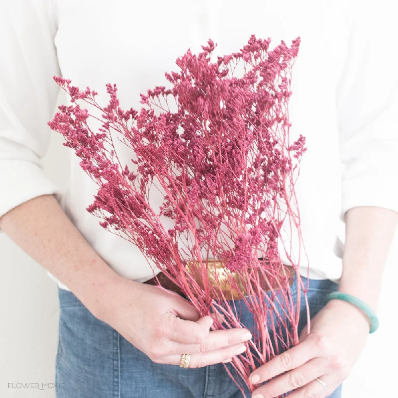 geometric decorative flower vase -Dried Berry Limonium Flower