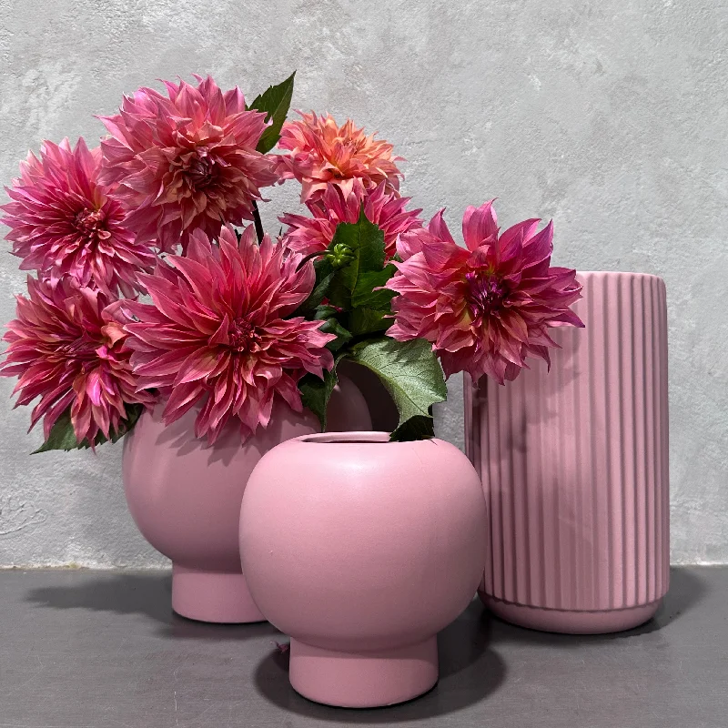 pink flower vase -Pink Ceramic Vaseware