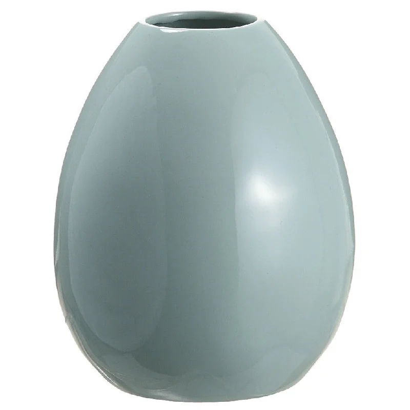 blue flower vase -Polyresin Egg Vase Set of 2