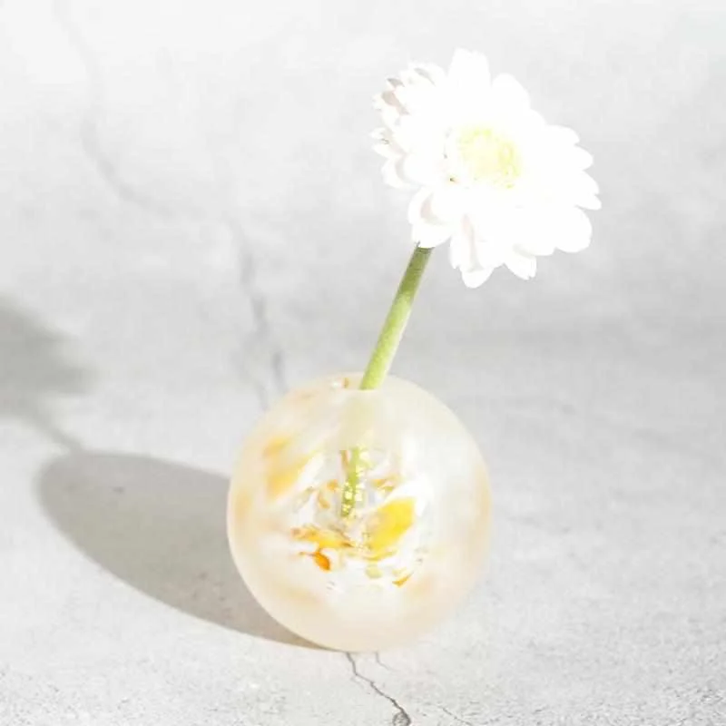 luxury glass vase for flowers -[VASE] COCOCHI ORANGE | GLASS STUDIO IZUMO | BLOWN GLASS (2 weeks production after order)