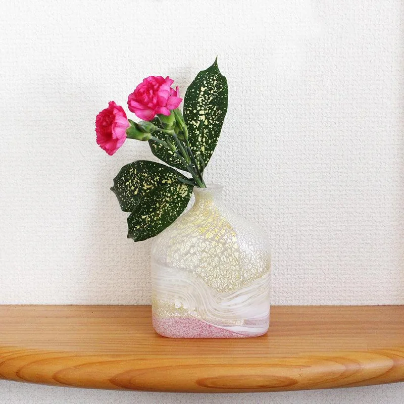 flower vase for wedding centerpieces -[VASE] KUNPU PINK | SUN GLASS STUDIO KYOTO | GLASSWORK