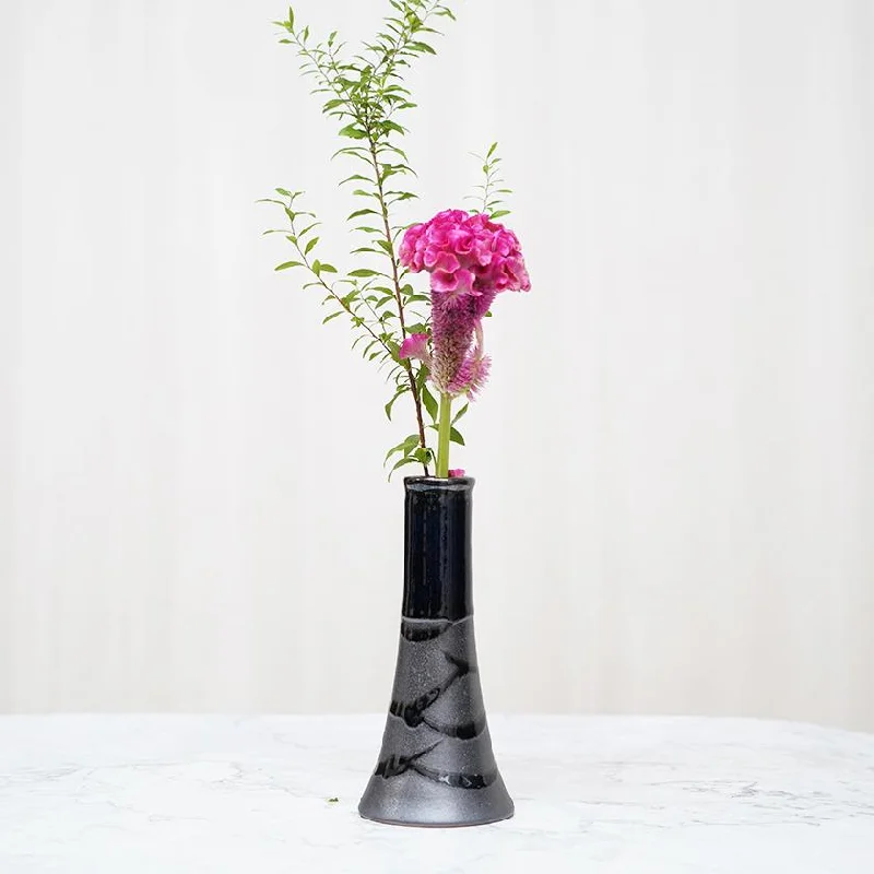 modern decorative flower vase -[VASE] INDIGO A (ONE-OF-A-KIND) | MORI TOKI | OTANI WARE