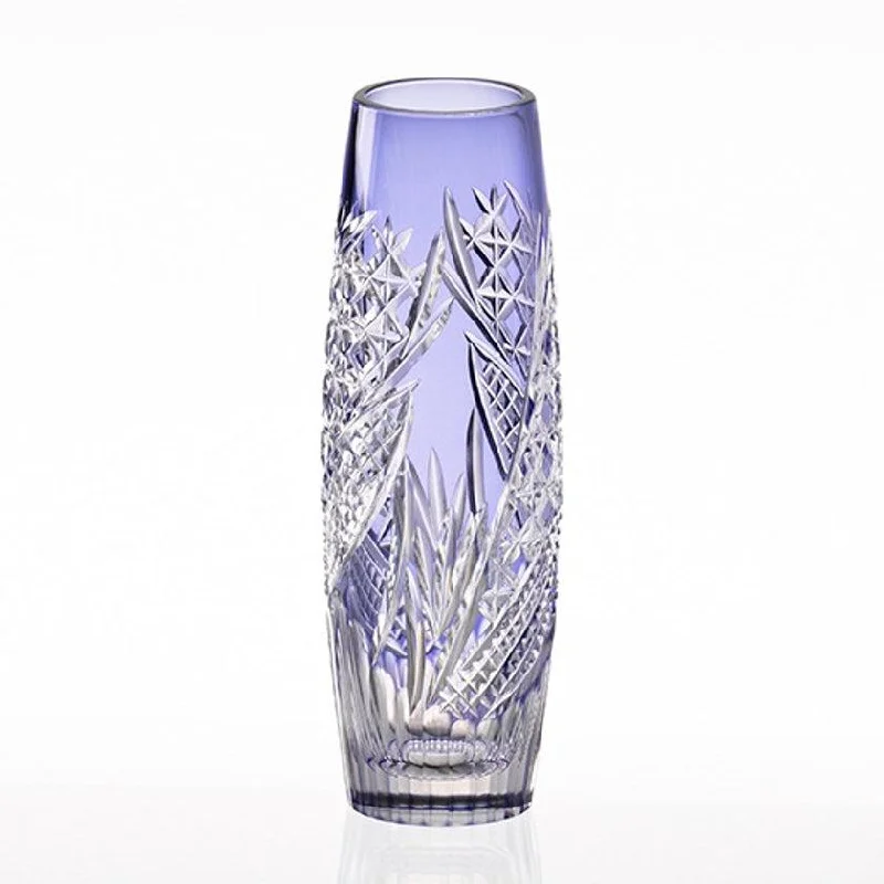 modern geometric ceramic flower vase -[VASE] HOKAZE | EDO KIRIKO | KAGAMI CRYSTAL