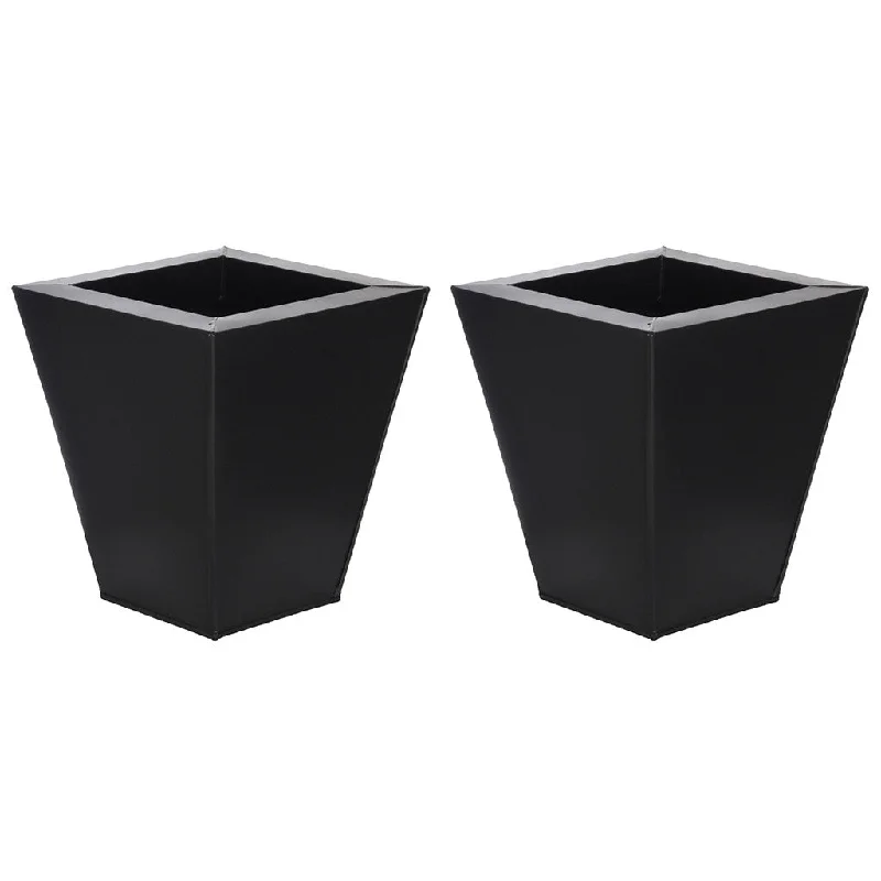 modern tall vase for flowers -Square Small Zinc Vase - Set of 2