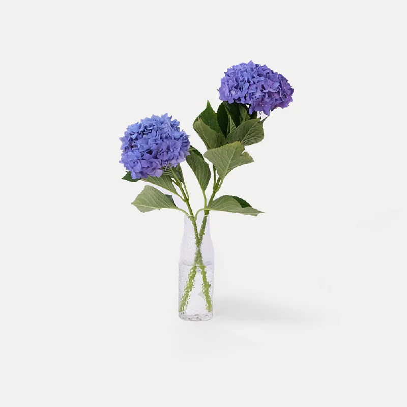 metal flower vase for floral arrangements -Hydrangeas Purple  Flower Vase Arrangement