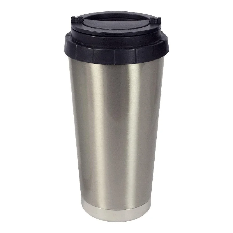 personalized coffee cups with quotes -16 oz Stainless Steel Thermal Travel Mug - Silver - ORCA