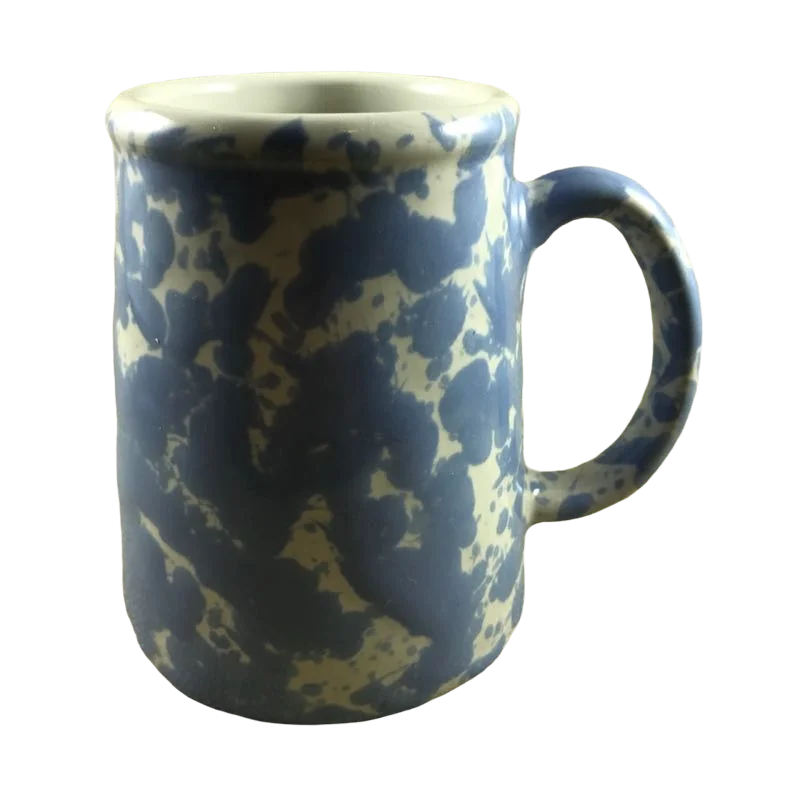 gift coffee mugs for birthdays -Blue Agate S1 Tankard Mug Bennington Potters