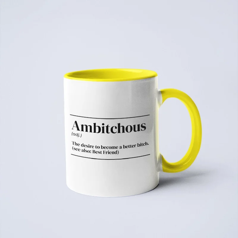 wooden coffee mugs -Ambitchous Ceramic Coffee Mug