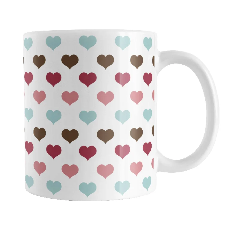 ceramic mugs for tea -Berry Blue Summer Hearts Mug