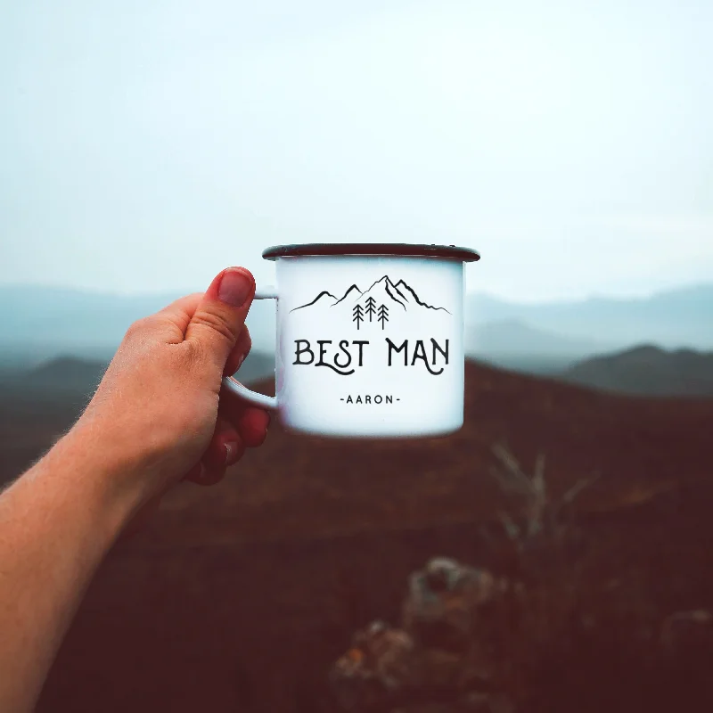 coffee mugs for couples -Groomsman Best Man Camping Mugs