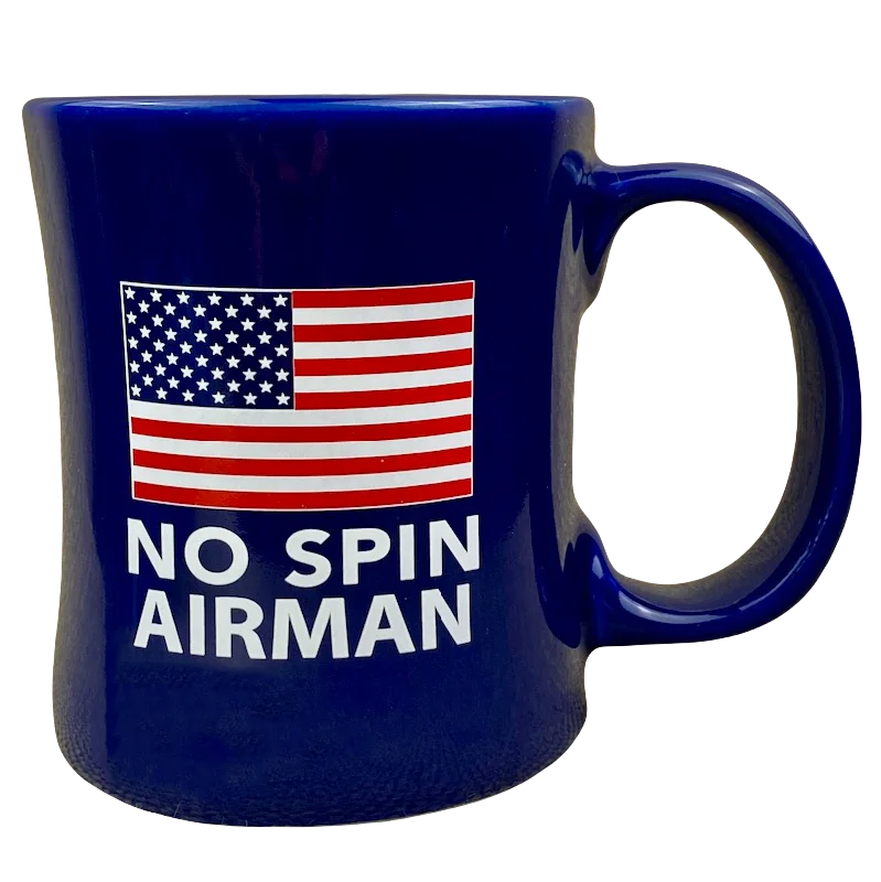 insulated ceramic coffee mugs -Bill O'Reilly No Spin Airman United States Flag Blue Mug Ceramic Source