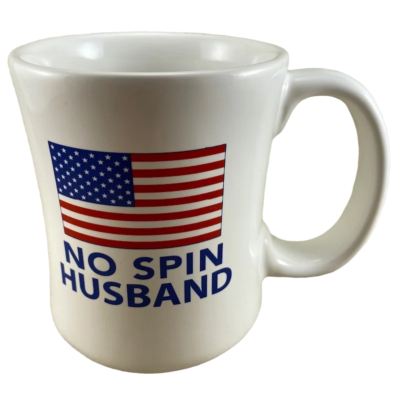 gift coffee mugs for birthdays -Bill O'Reilly No Spin Husband United States Flag Cream Mug Ceramic Source